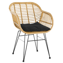 Afbeelding in Gallery-weergave laden, Trendy fauteuil set van 2 in rotan look, naturel
