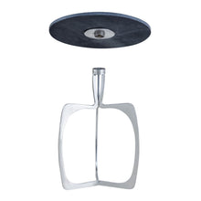 Afbeelding in Gallery-weergave laden, Ronde bijzettafel van aluminium met marmeren blad