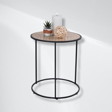 Afbeelding in Gallery-weergave laden, Industriële bijzettafel - Ronde bijzettafel