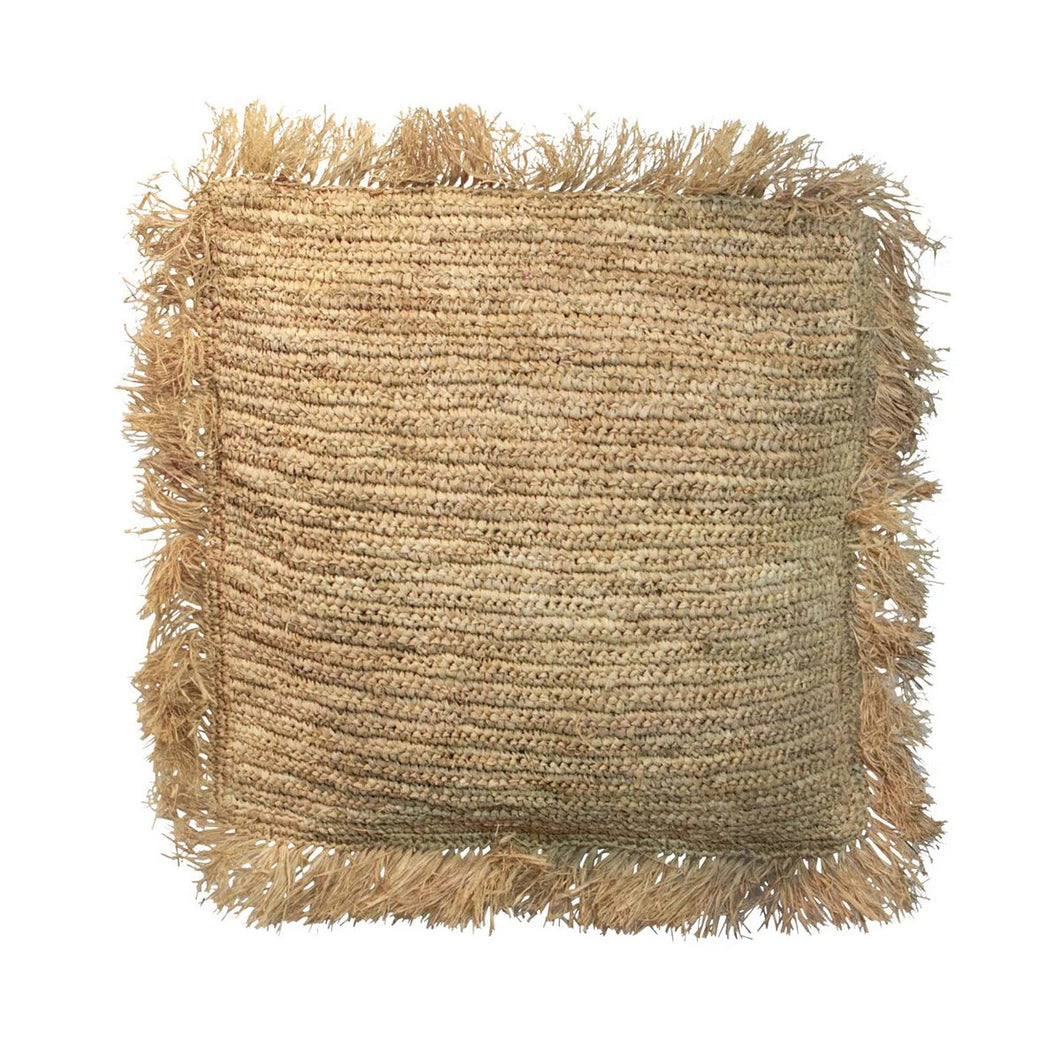 Kussenhoes Raffia Vierkant - Naturel - 60x60 cm