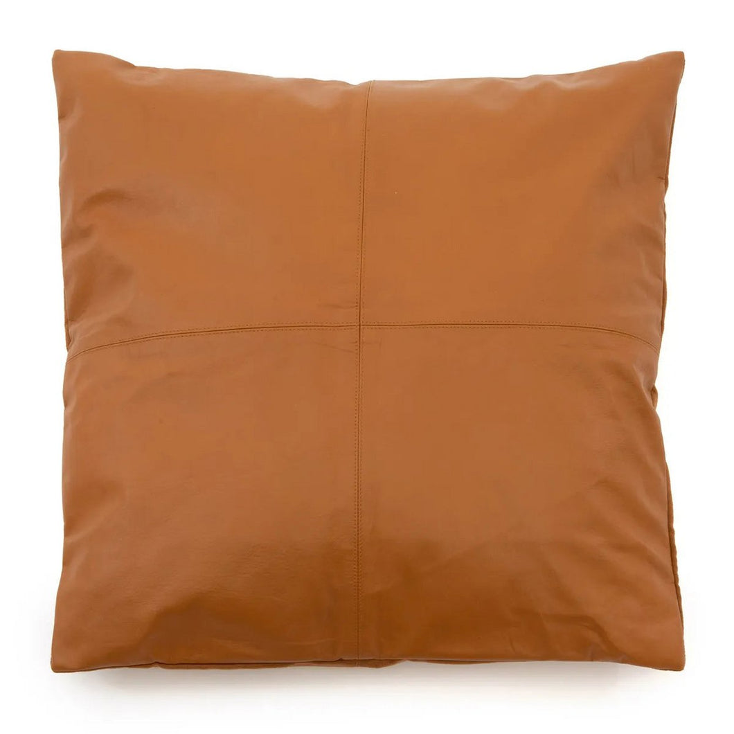 Leren Kussenhoes - Camel - 60x60 cm