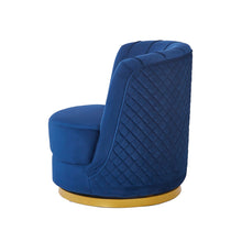 Afbeelding in Gallery-weergave laden, Draaifauteuil van donkerblauw fluweel
