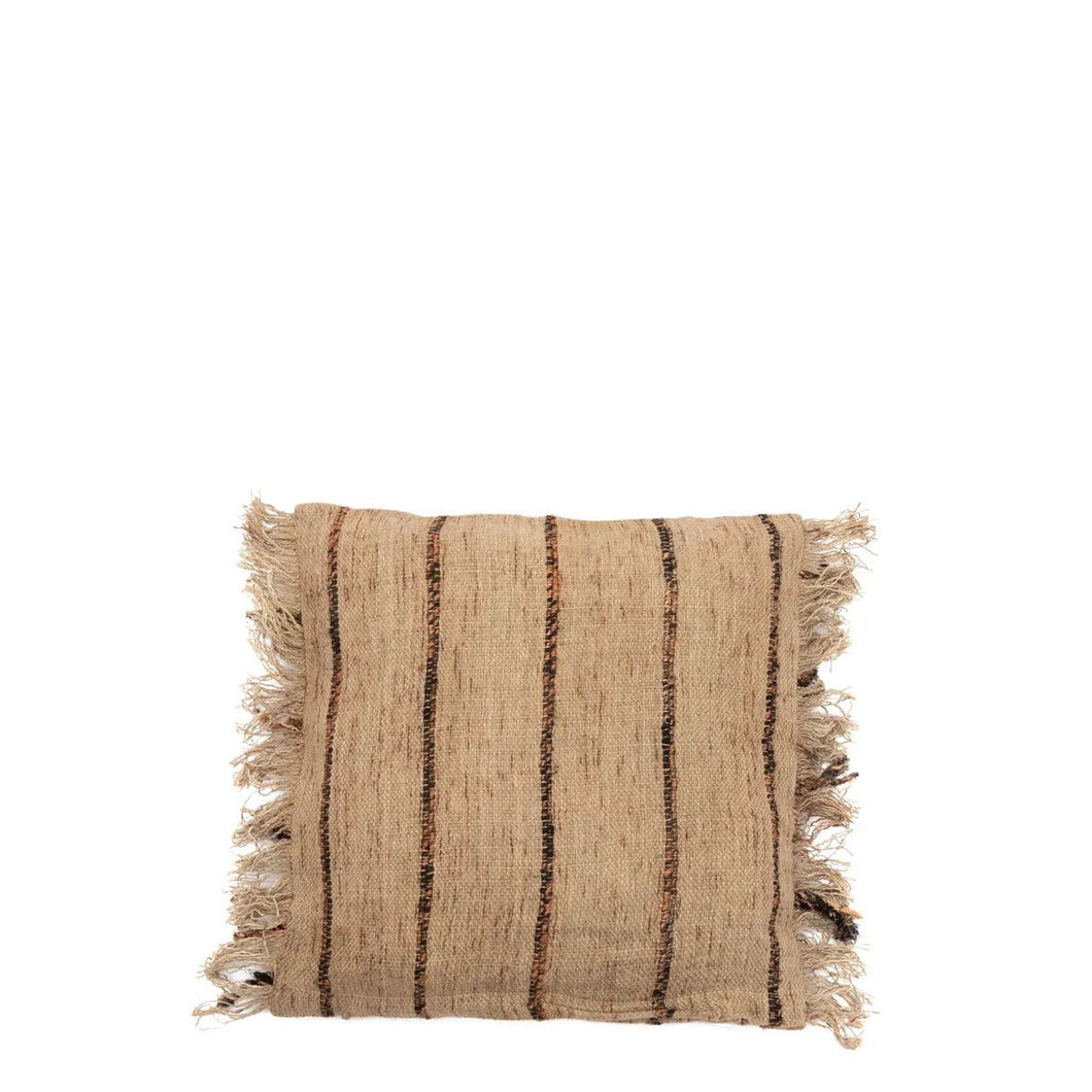 Kussenhoes 'Oh My Gee' - Beige Zwart - 40x40 cm