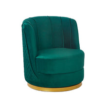 Afbeelding in Gallery-weergave laden, Fluwelen draaifauteuil groen
