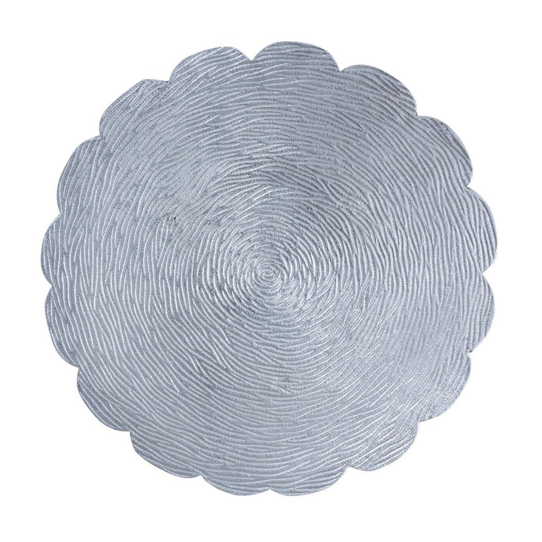 Bijzettafel metalen decotafel Hilton ø 35 x H 46 cm rond aluminium met structuur