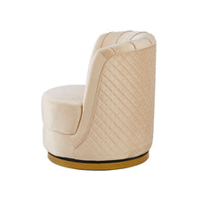 Afbeelding in Gallery-weergave laden, Draaifauteuil in beige fluweel
