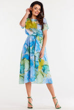 Afbeelding in Gallery-weergave laden, Chiffon jurk met verstelbare taille en ceintuur
