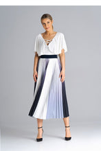 Afbeelding in Gallery-weergave laden, Geplooide midi-rok met elastische tailleband
