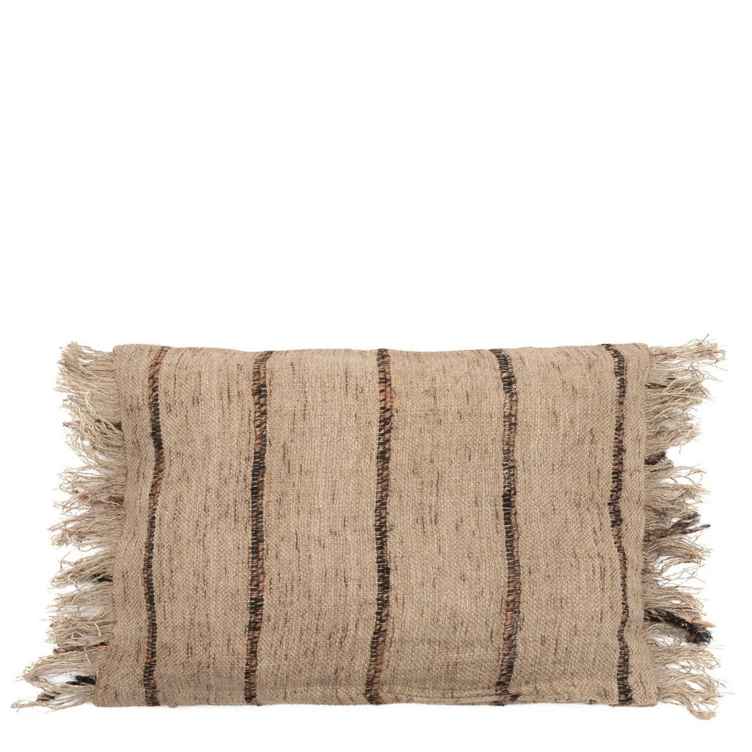 Kussenhoes 'Oh My Gee' - Beige Zwart - 30x50 cm